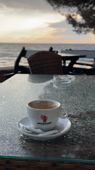 Sunset cafe moments captured in Bar, Montenegro