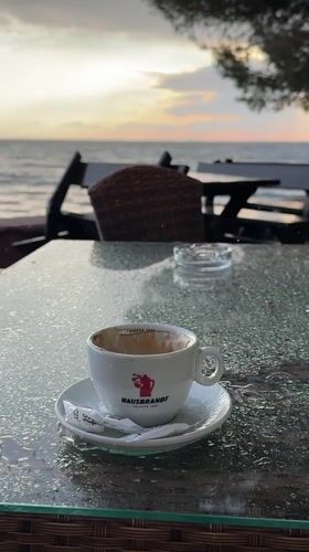 Sunset cafe moments captured in Bar, Montenegro
