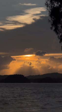 Dusk over Ban Ao Nang's rocky coastline, multiple angles