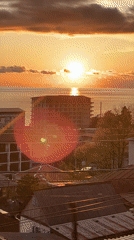 Sunset over Black Sea captured from Gagra, Abkhazia coastline