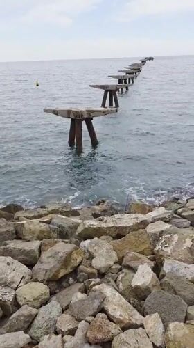 Coastal activity documented near Sagunto pier and cliffs