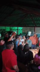 Birthday celebration held in Tinaquillo, Venezuela under covered outdoor area