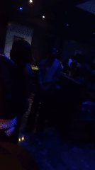 Nightclub scene with live drums captured in Lokoja, Nigeria