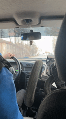 Driver in blue fleece captured on video in Chaikovsky