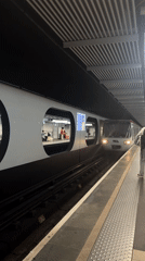 Metro train 528 arrives at Lyon station platform