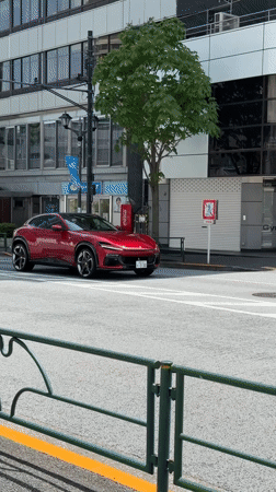 Luxury cars spotted in Tokyo's Minato district Sunday morning
