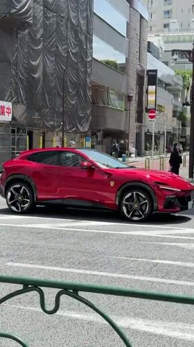 Luxury cars spotted in Tokyo's Minato district Sunday morning