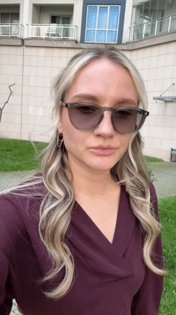 Woman documents morning beauty routine with new shoes in Istanbul