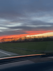 Colorful sunset observed across Trieste area, Italy