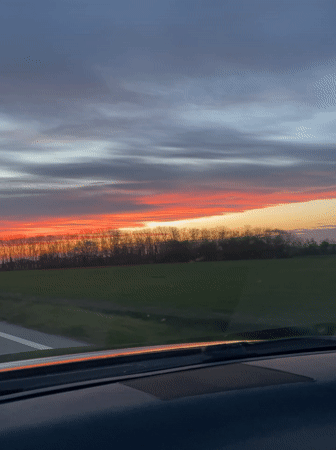 Colorful sunset observed across Trieste area, Italy