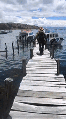 Routine boat activity recorded at Lake Titicaca, Copacabana