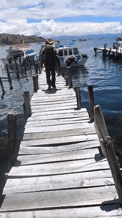 Routine boat activity recorded at Lake Titicaca, Copacabana
