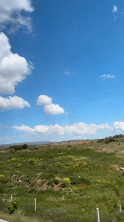 Young men travel through Bulgarian countryside near Slivnitsa
