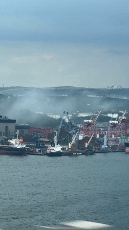Port activity and bridge crossing documented in Turkey