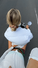 Scooter ride through Kuta Selatan, caught from above