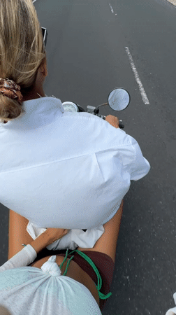 Scooter ride through Kuta Selatan, caught from above
