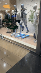 Clothing displays documented at Pleven shopping mall