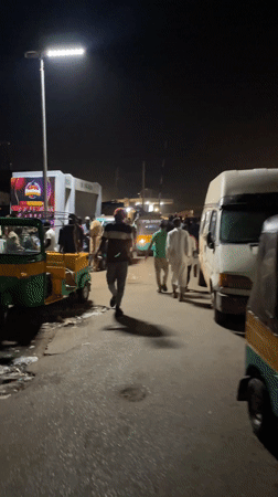 Evening street activity observed in Jos, Nigeria