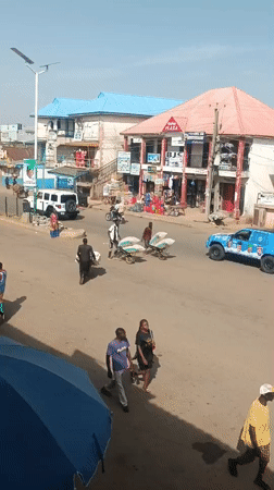 Morning street life documented in Bukuru, Nigeria
