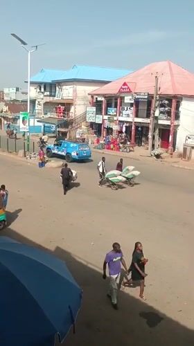 Morning street life documented in Bukuru, Nigeria