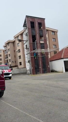 Training exercise conducted at tower structure in Kazanlak