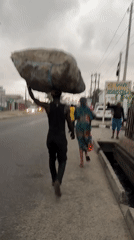 Morning street activity captured in Ado, Nigeria