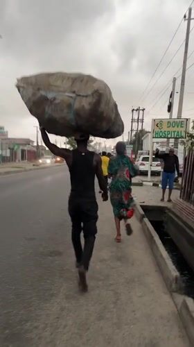 Morning street activity captured in Ado, Nigeria