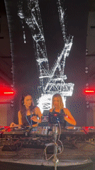 Female DJ duo performs at Krasnoyarsk cultural event