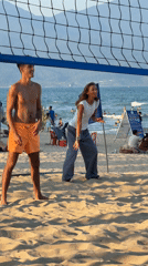 Beach volleyball games draw players and spectators in Vietnam