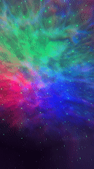 Colorful nebula projection display observed in Netanya