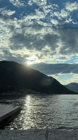 Scenic waterfront and street views captured in Dobrota, Montenegro