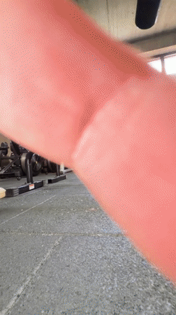 Morning gym session documented with selfies in Tbilisi