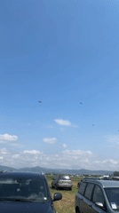 Agricultural exhibition with luxury cars, mascot in Bulgaria draws aerial activity