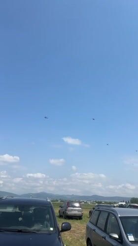 Agricultural exhibition with luxury cars, mascot in Bulgaria draws aerial activity