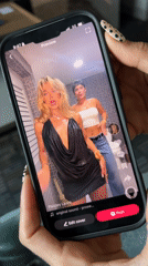 Person views TikTok dance video on smartphone in La Quinta