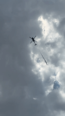 Banner-towing helicopter spotted over Puebla, Mexico Sunday evening