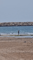 Tel Aviv beachfront activity captured by cyclists and pedestrians