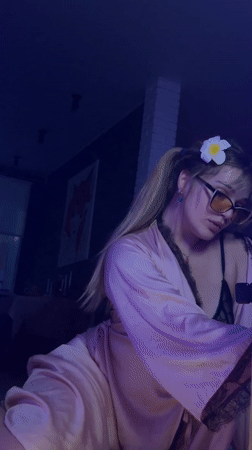 Woman recorded indoors in Russia during early morning hours