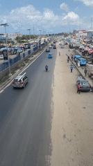 Busy street traffic captured across Lagos-Lekki area Thursday morning