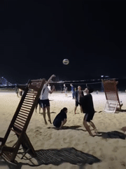 Evening beach volleyball and street life in Nha Trang