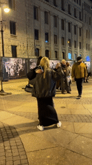 Evening social activities captured in Saint Petersburg's Palace Square