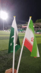 Pakistani, Iranian flags displayed at nighttime stadium event in Chongqing