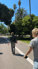 Morning leisure activities observed in sunny Cannes