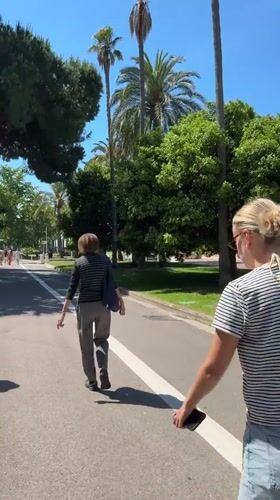 Morning leisure activities observed in sunny Cannes