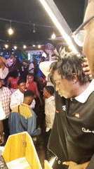 Late-night open-air party in Lokoja with DJ and live drums