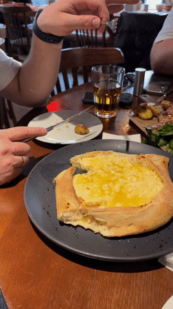 Georgian Restaurant Meal Documented in Central Moscow