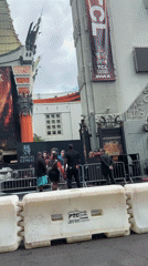 Traffic barriers installed outside TCL Chinese Theatre Hollywood