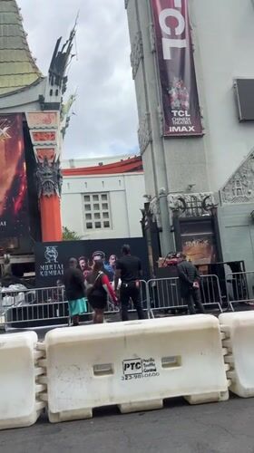 Traffic barriers installed outside TCL Chinese Theatre Hollywood