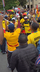 Ghana fans celebrate at Toronto's FIFA World Cup 2026 fan zone