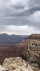 Cloudy afternoon at the Grand Canyon South Rim overlook